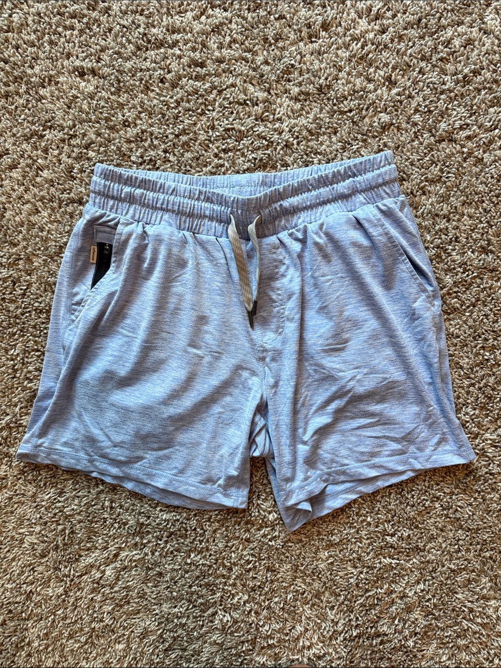 Light Blue 5” Performance Drawstring Shorts